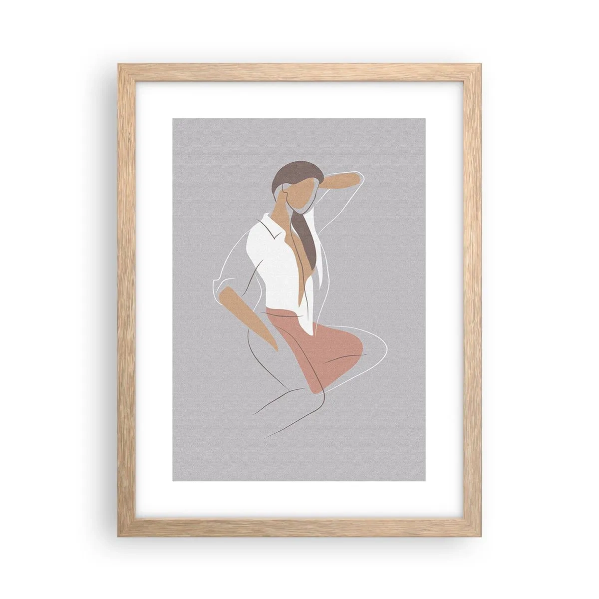 Affisch i ram av ljusek - Charmens kontur - 30x40 cm