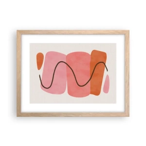 Affisch i ram av ljusek - Formernas mjuka rörelse - 40x30 cm