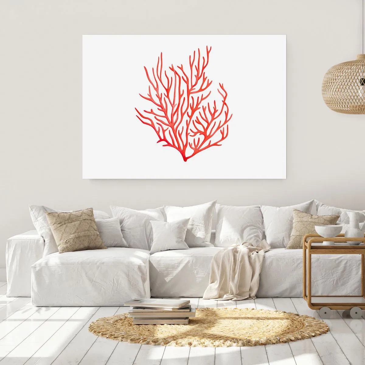 Affisch - Filigran av korall - 70x50 cm