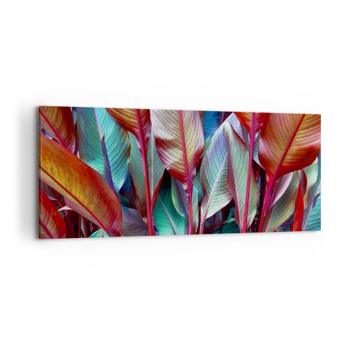 Canvastavla - Bild på duk - En färgglad tätskog - 120x50 cm
