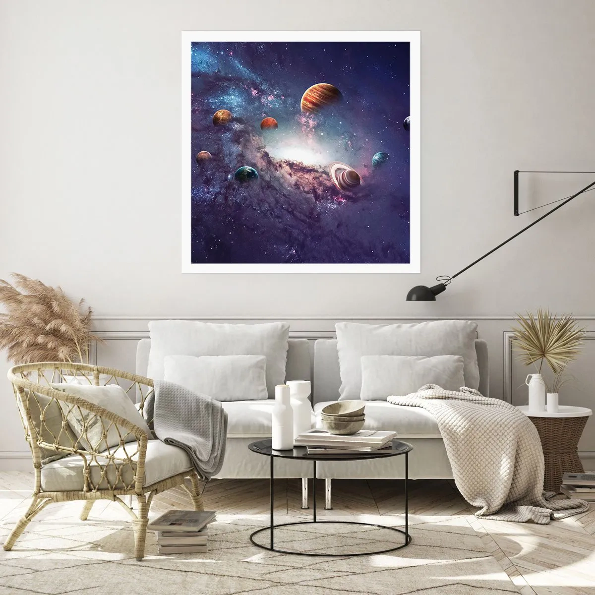 Affisch - Sol- och danssystem - 50x50 cm