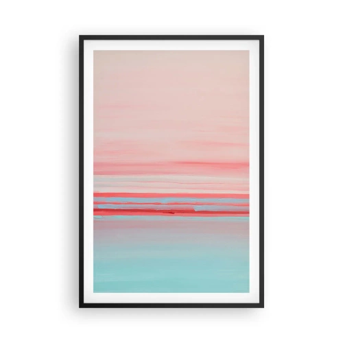 Affisch i svart ram - Abstraktion i gryningen - 61x91 cm