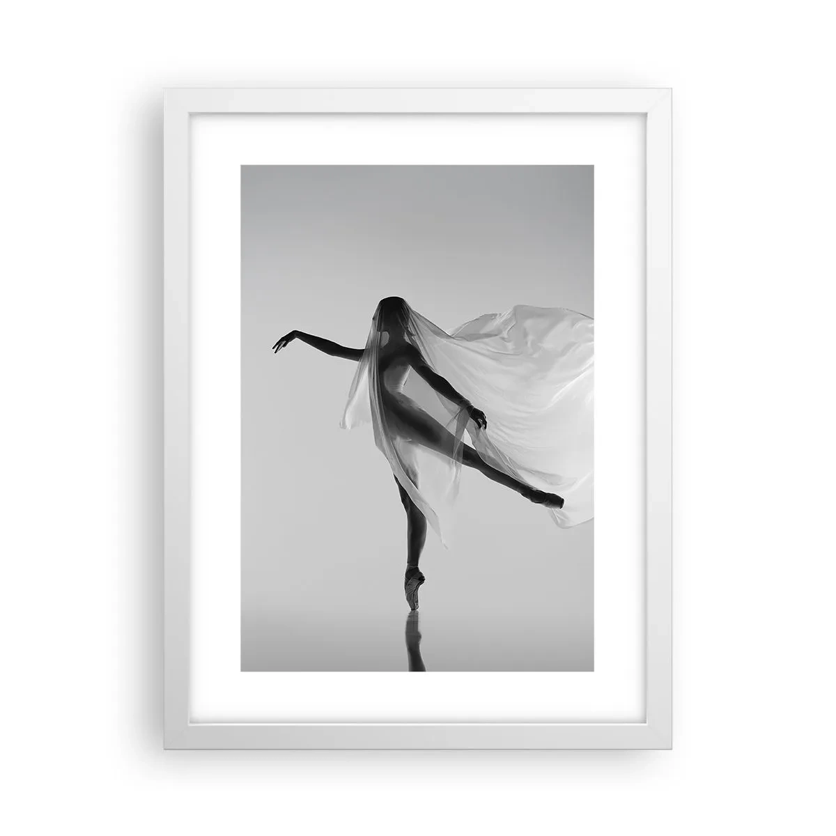 Affisch i vit ram - Lätthet och grace - 30x40 cm