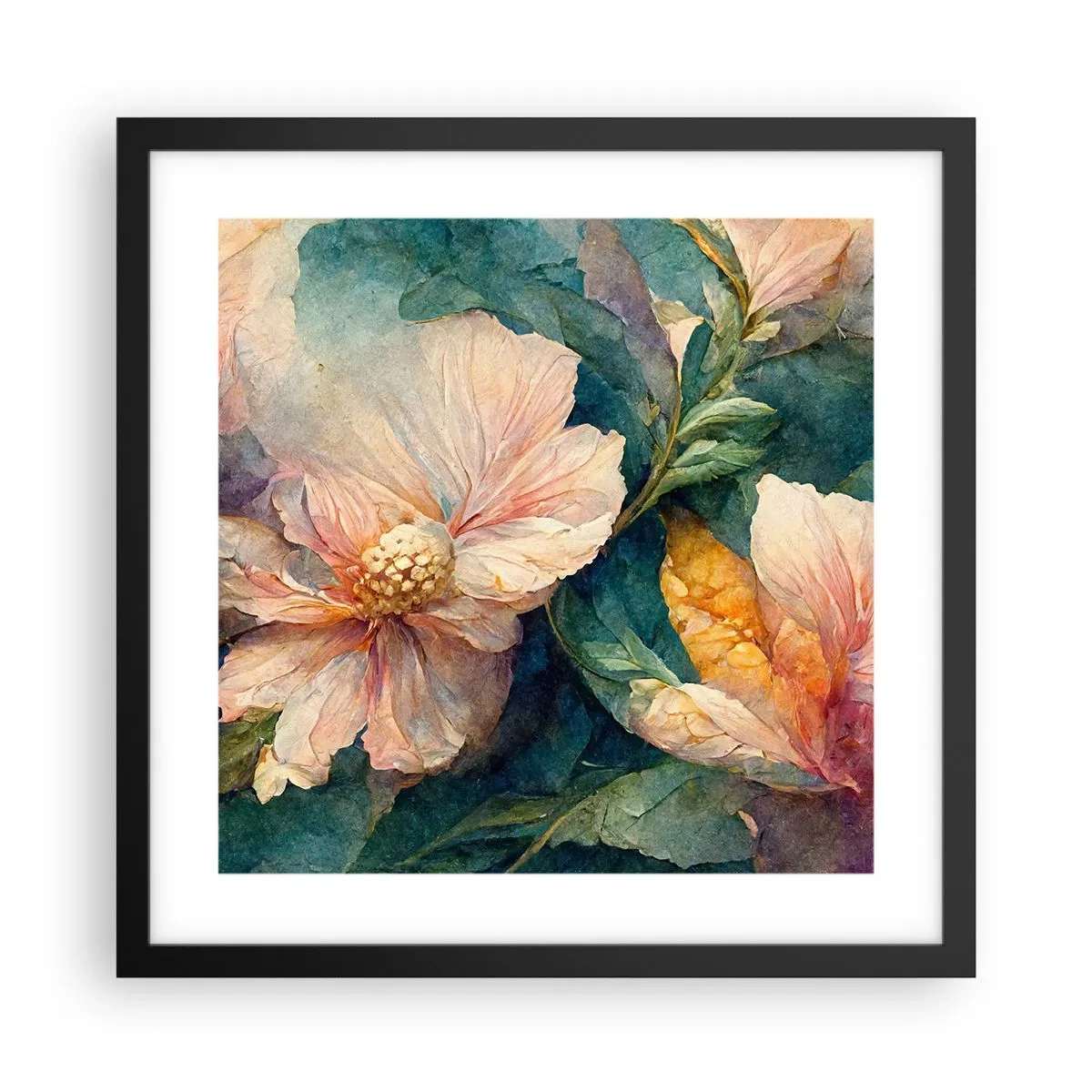 Affisch i svart ram - Bara subtilitet - 40x40 cm