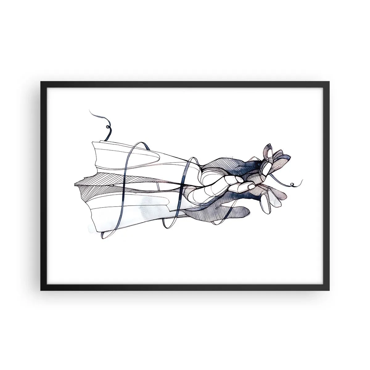 Affisch i svart ram - Smekningens studie - 70x50 cm