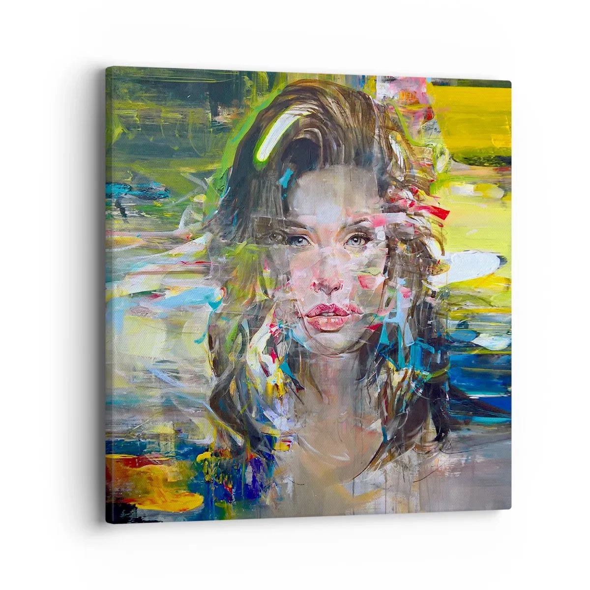 Canvastavla - Bild på duk - Bakom luftridån - 40x40 cm