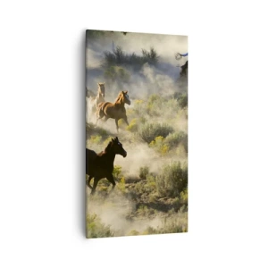 Canvastavla - Bild på duk - Tävlande - frihet eller manlig styrka? - 55x100 cm