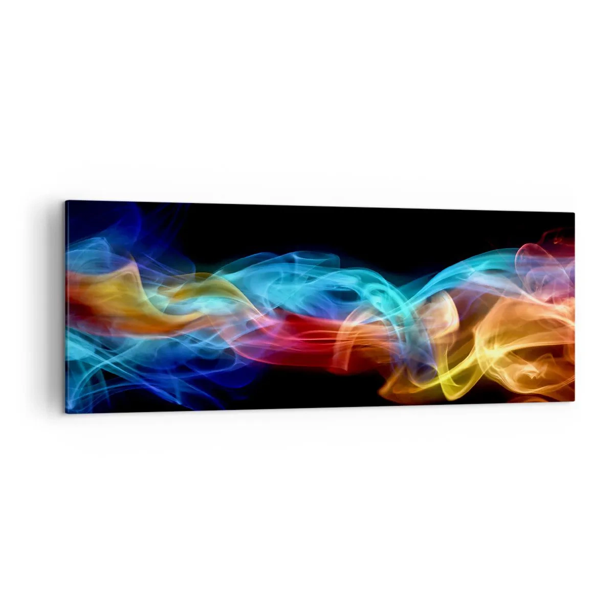 Canvastavla - Bild på duk - Dimmas regnbågsdans - 140x50 cm