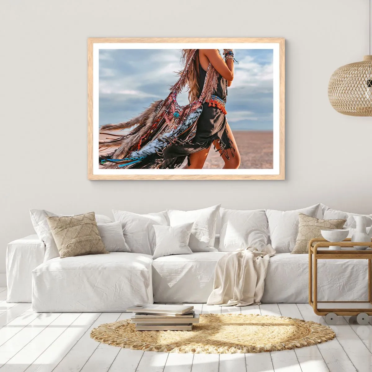 Affisch i ram av ljusek - Shamanens flicka - 70x50 cm