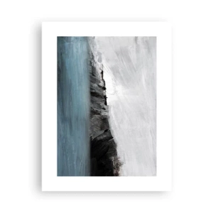 Affisch - Vatten - jord: en krock mellan elementen - 30x40 cm