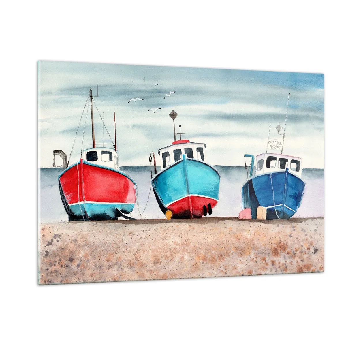 Glastavla - Bild på glas - Redo för fångst - 120x80 cm