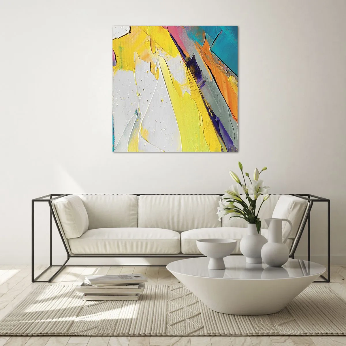 Glastavla - Bild på glas - Världens anatomi - 60x60 cm
