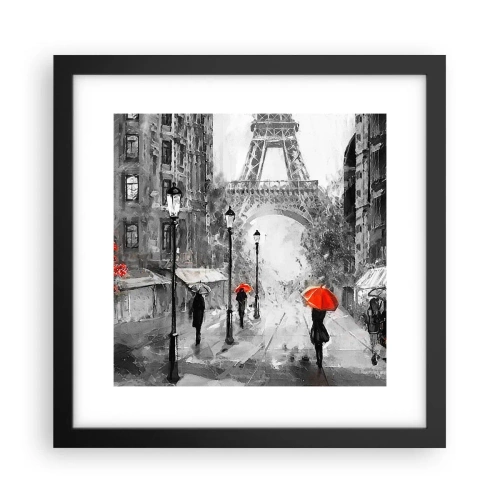 Affisch i svart ram - Alla vägar leder till tornet - 30x30 cm