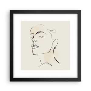 Affisch i svart ram - Stolt blick - 30x30 cm