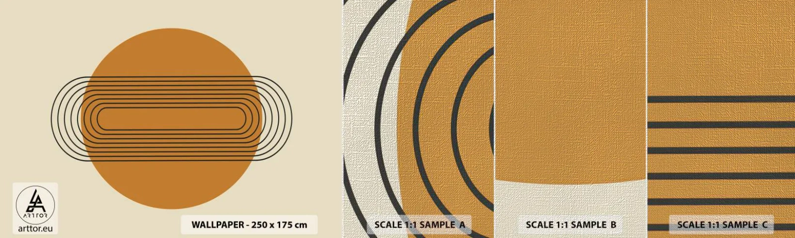 Provbit av fototapet Premium Canvas - Perfekt plan - Abstraktion, Grafik, Modernt mönster - 100x30 cm