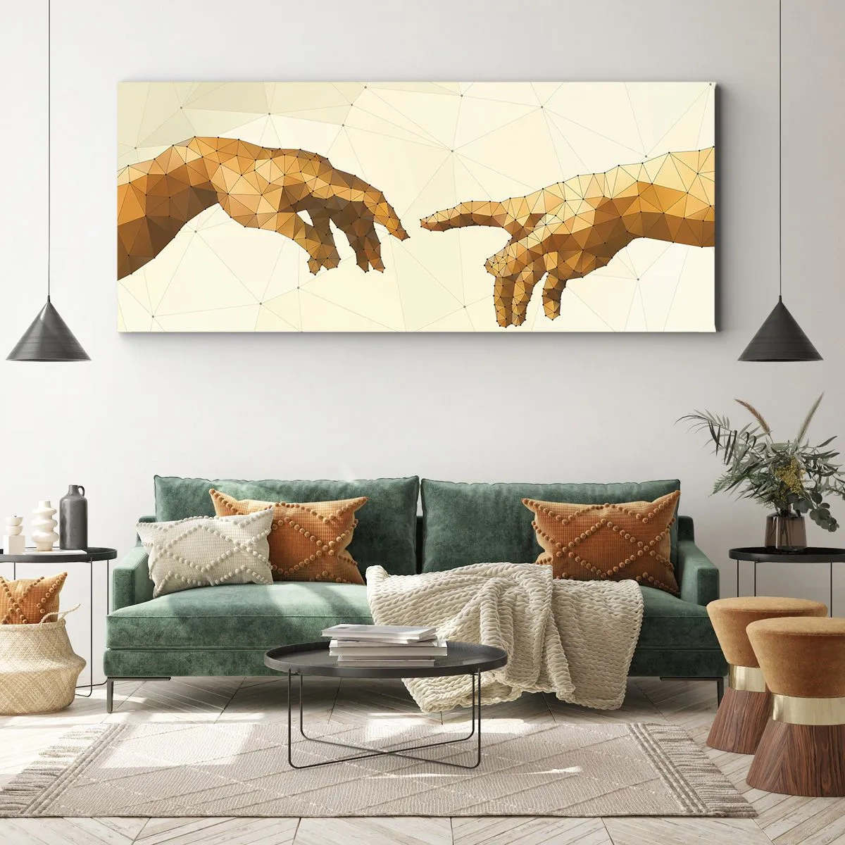 Canvastavla - Bild på duk - Gudomlig geometri - 160x50 cm