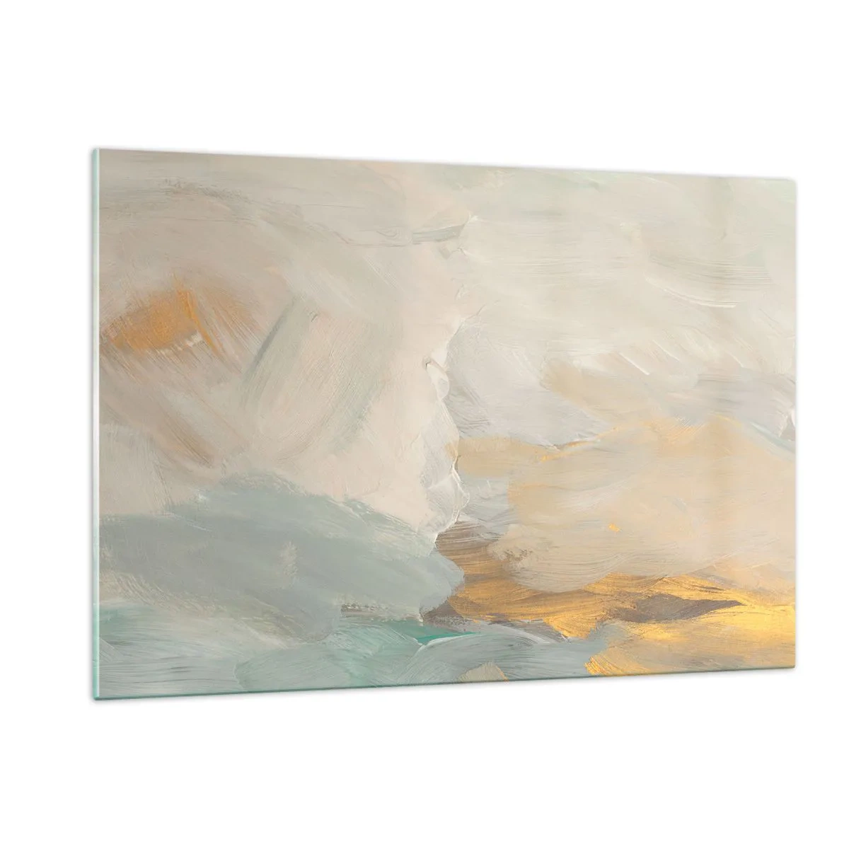 Glastavla - Bild på glas - Abstraktion - ett land av mildhet - 120x80 cm