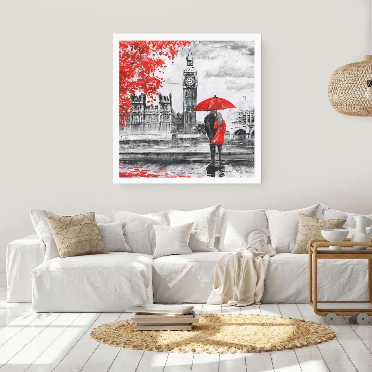 Affisch - Förälskade i London - 30x30 cm