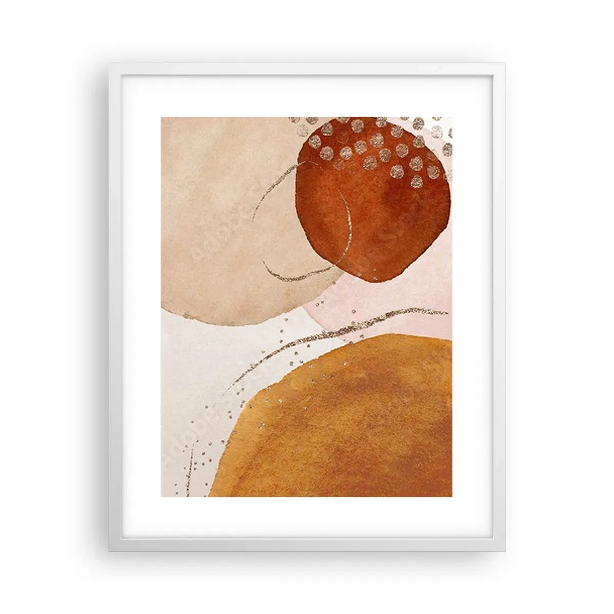 Affisch i vit ram - Rundhet och rörelse - 40x50 cm