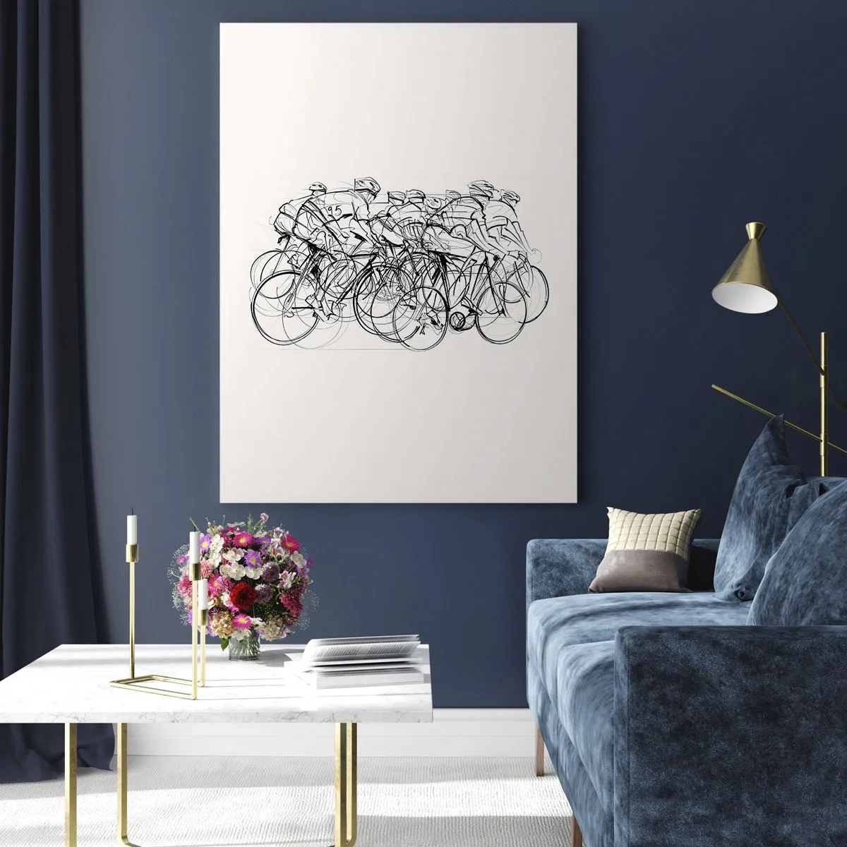 Glastavla - Bild på glas - Lagarbete - 50x70 cm