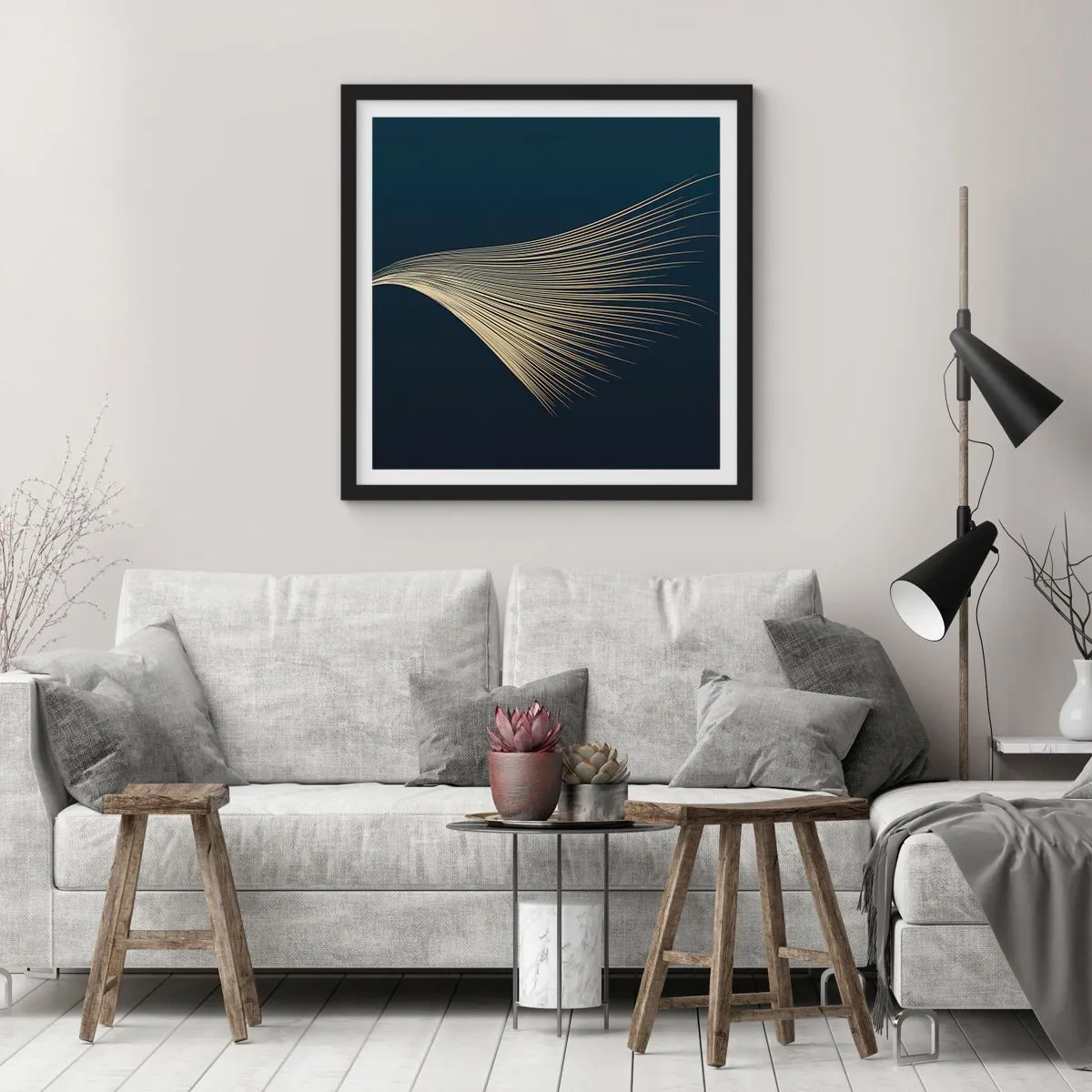 Affisch i svart ram - Som en ängels hårstrå - 30x30 cm