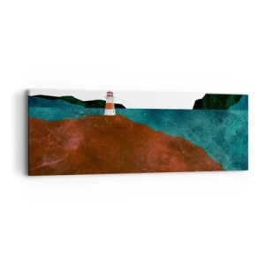 Canvastavla - Bild på duk - Med blicken riktad mot havet - 90x30 cm