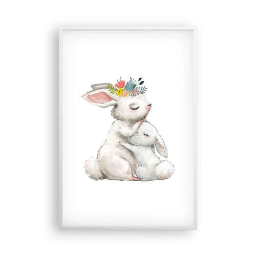 Affisch i vit ram - Alltid bäst hos mamma - 61x91 cm