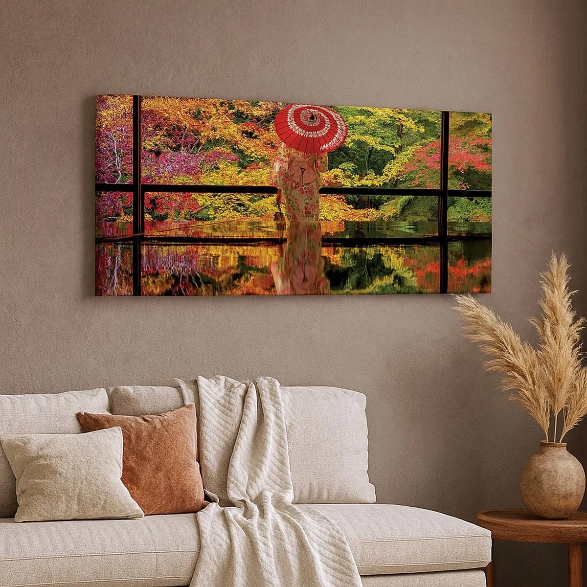 Canvastavla - Bild på duk - I naturens tempel - 100x40 cm