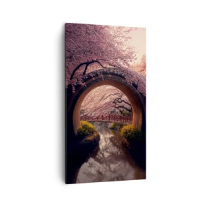 Canvastavla - Bild på duk - Japansk vår - 45x80 cm