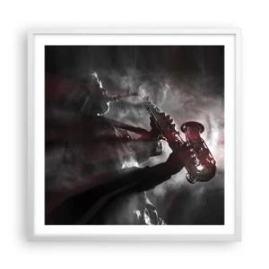 Affisch i vit ram - I jazzens ångor - 60x60 cm