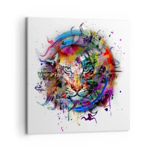 Canvastavla - Bild på duk - Lurar bakom regnbågen - 50x50 cm