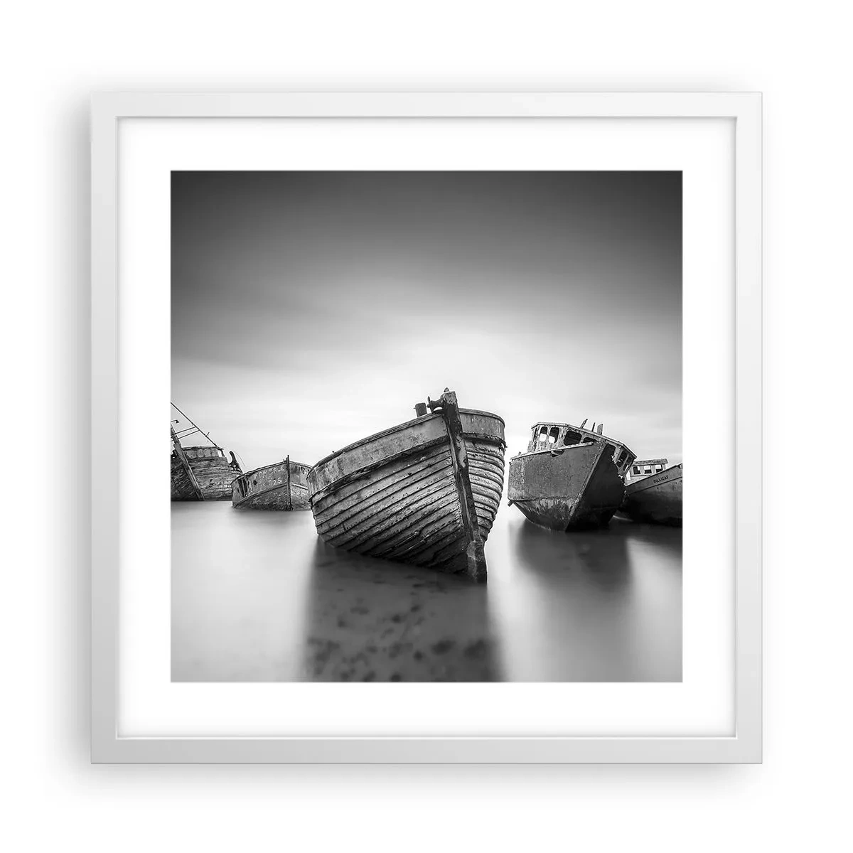 Affisch i vit ram - Bara minnen... - 40x40 cm