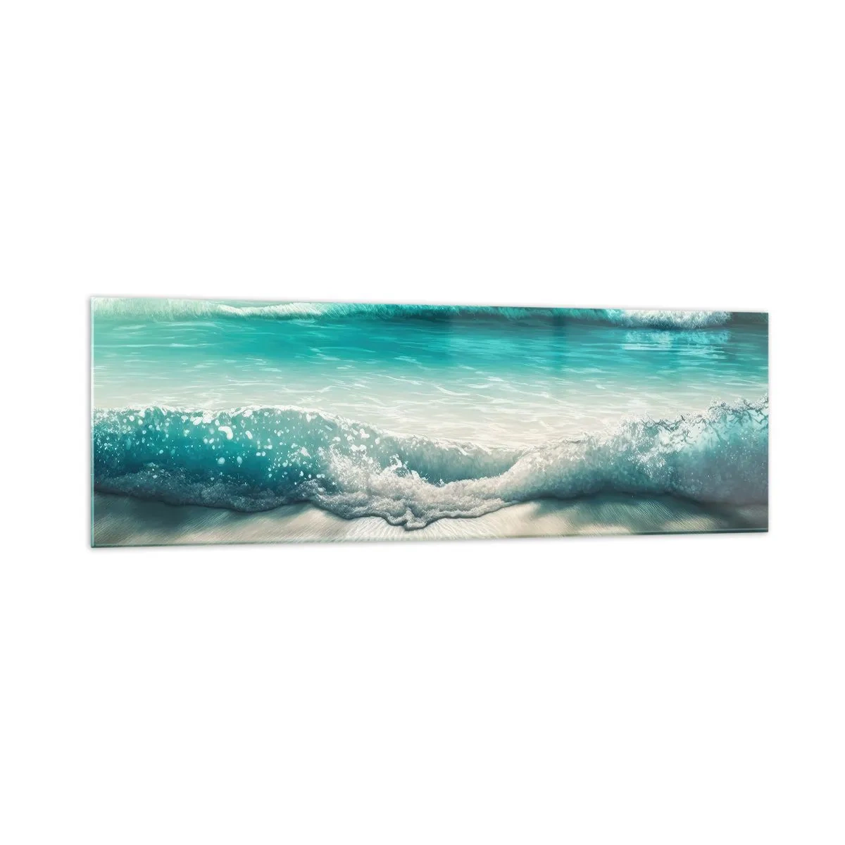 Glastavla - Bild på glas - Lugnet i havet - 160x50 cm