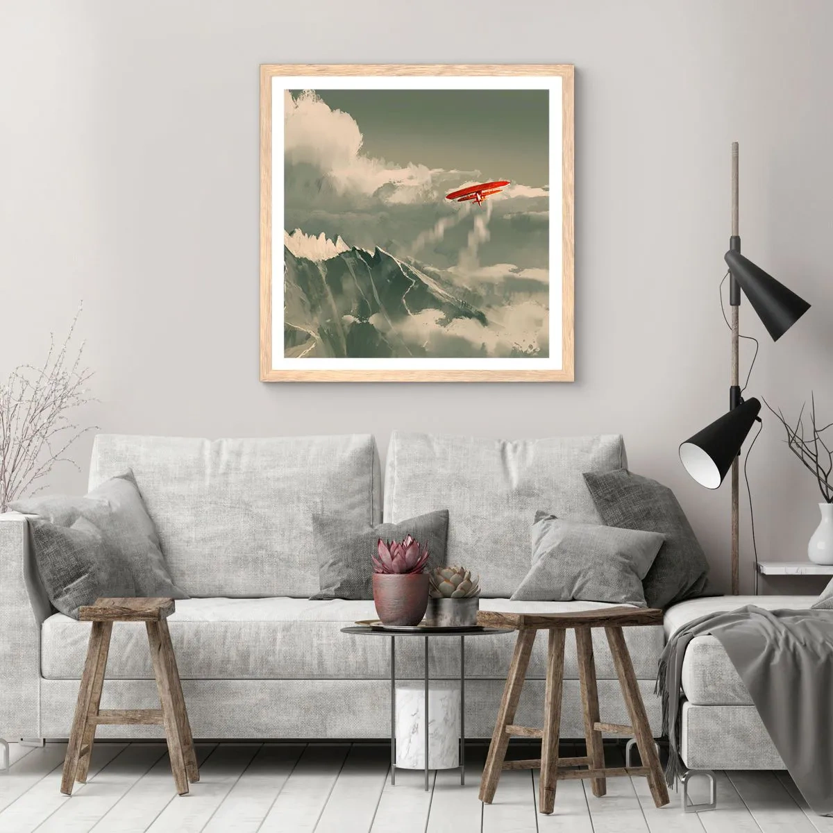 Affisch i ram av ljusek - Orädd pionjär - 40x40 cm