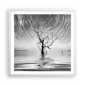 Affisch i vit ram - Naturens symfoni - 60x60 cm