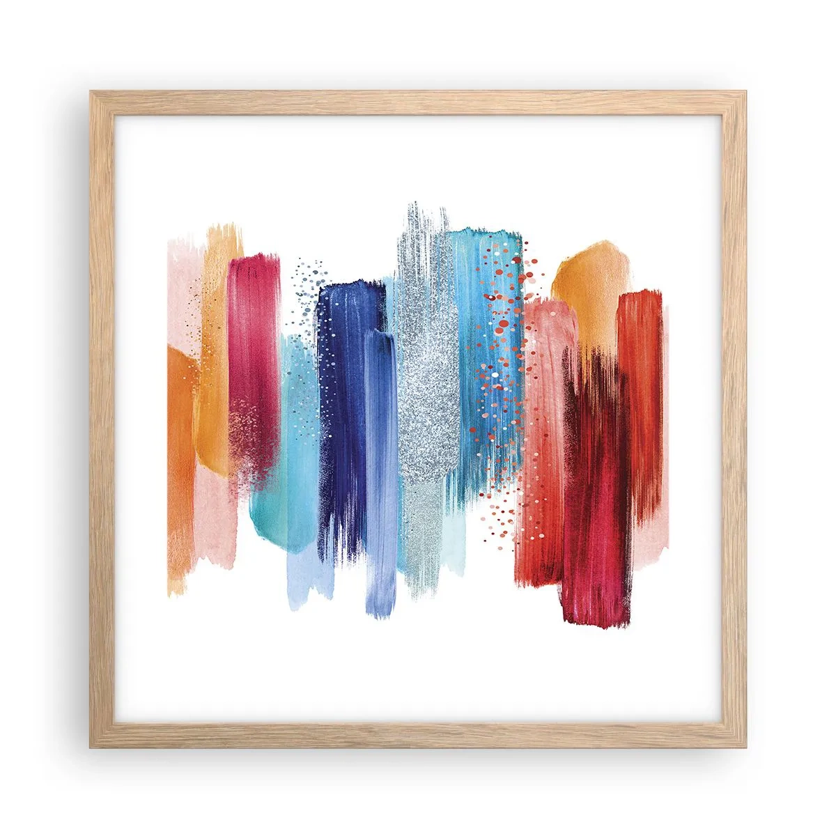 Affisch i ram av ljusek - Upp och ner - 40x40 cm