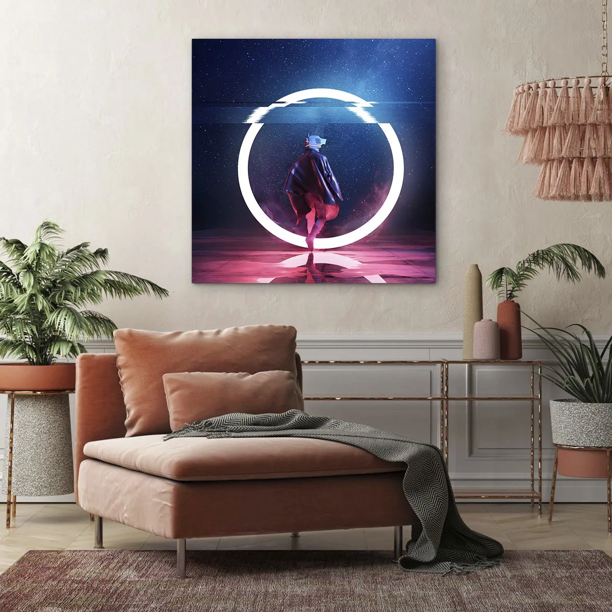 Canvastavla - Bild på duk - Mellan världar - 70x70 cm