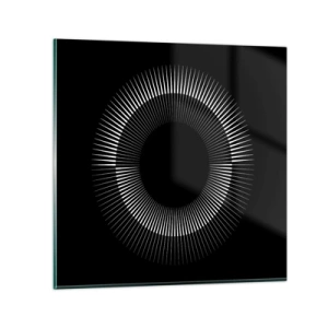 Glastavla - Bild på glas - Svart sol - 50x50 cm