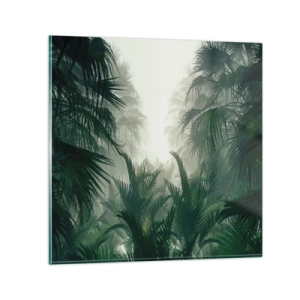 Glastavla - Bild på glas - Tropisk hemlighet - 30x30 cm