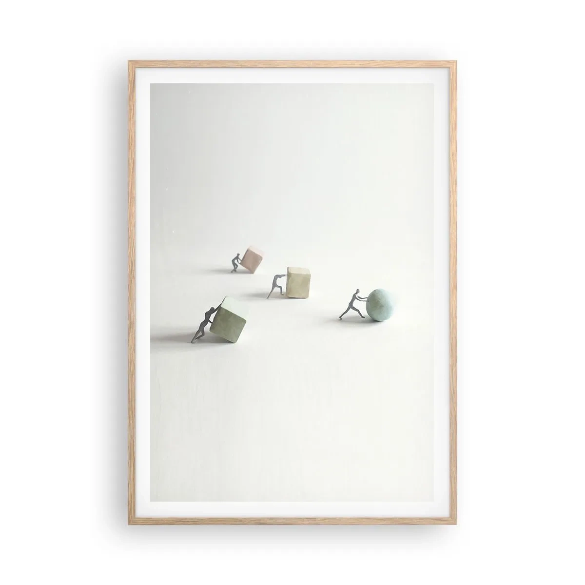 Affisch i ram av ljusek - Livet leker - 70x100 cm