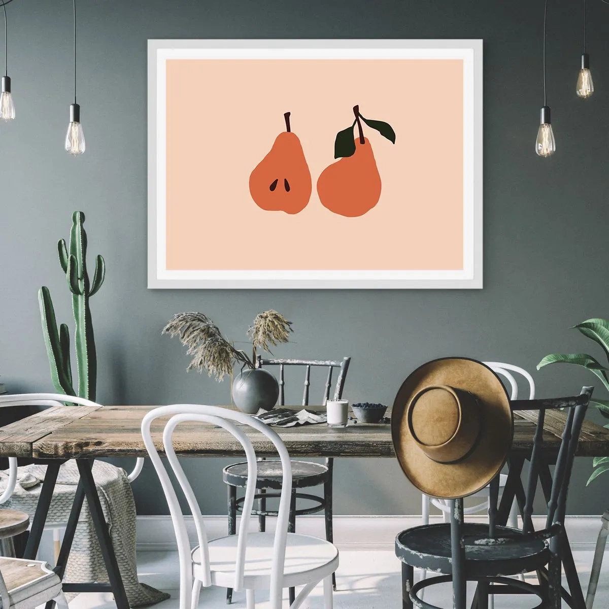 Affisch i vit ram - Bara sötma - 100x70 cm