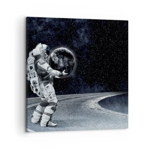 Canvastavla - Bild på duk - På Vintergatan - 50x50 cm