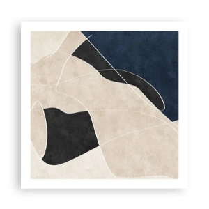 Affisch - Abstrakt komposition - färgkontrast - 60x60 cm