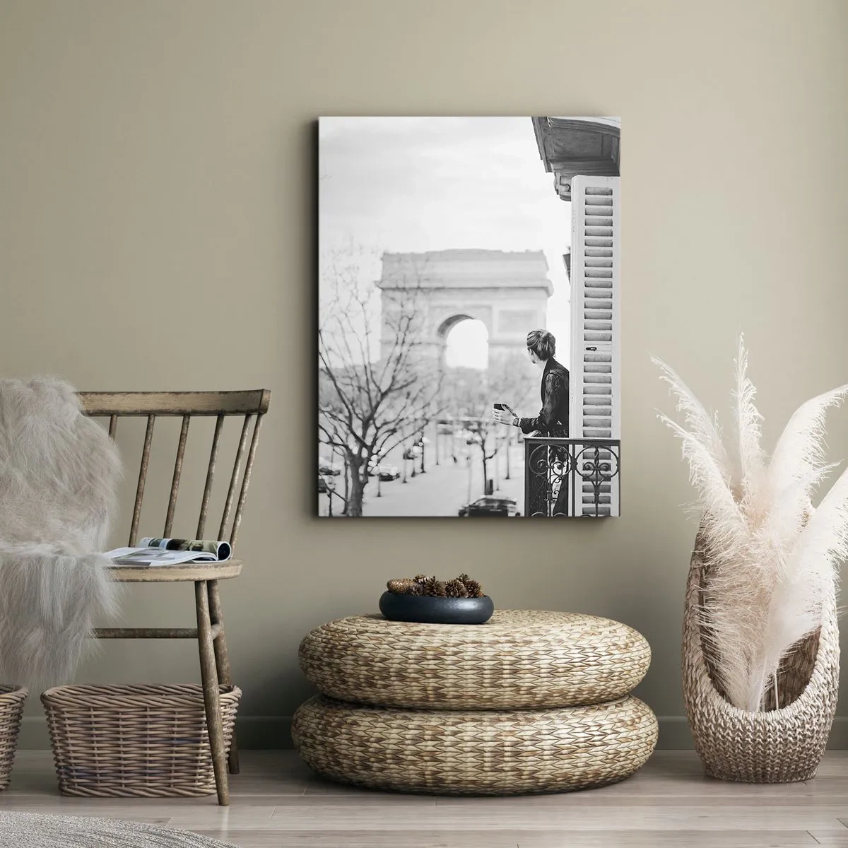 Canvastavla - Bild på duk - Rum med utsikt - 50x70 cm