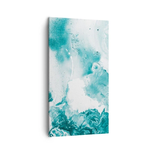 Canvastavla - Bild på duk - Blåa laguner - 45x80 cm