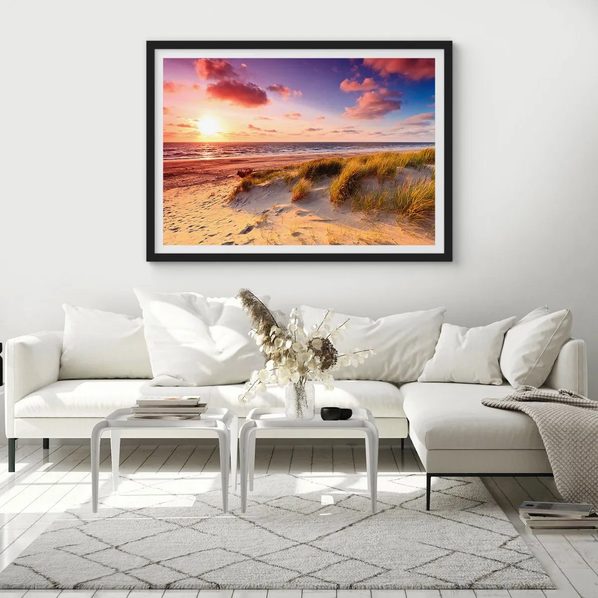 Affisch i svart ram - Luften luktar sommar - 40x30 cm