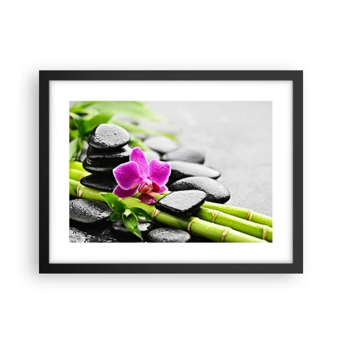 Affisch i svart ram - Lugn balans - 40x30 cm