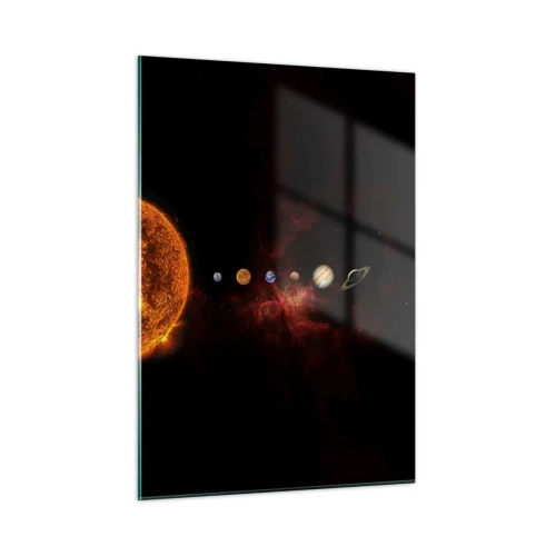 Glastavla - Bild på glas - Vårt grannskap - 50x70 cm