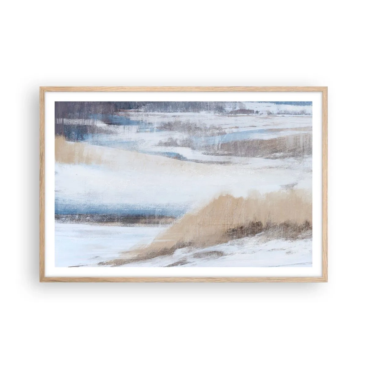 Affisch i ram av ljusek - Vinterkomposition - 91x61 cm