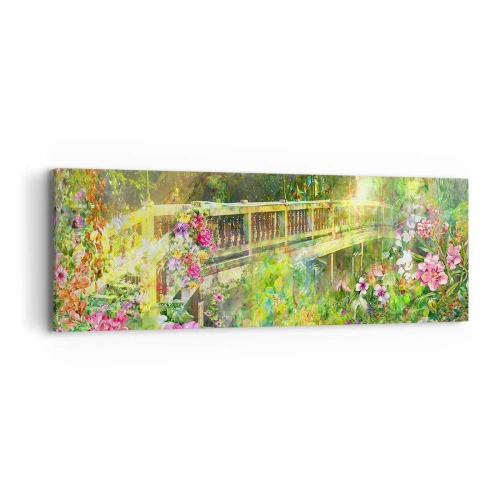 Canvastavla - Bild på duk - Vårsuckarnas bro - 90x30 cm